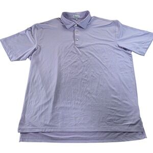 Peter Millar Summer Comfort Golf‎ Polo Shirt Lavender Purple Mens XL